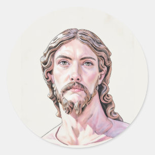BÜSTE CHRISTUS DER ERLÖSER von MICHELANGELO 2026_ Runder Aufkleber