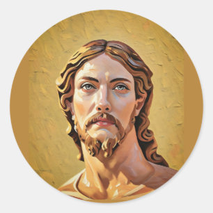 BÜSTE CHRISTUS DES ERLÖSERS von MICHELANGELO 2026_ Runder Aufkleber