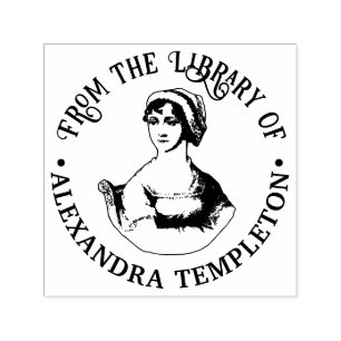 Büste der Schriftstellerin Jane Austen Bibliotheks Permastempel
