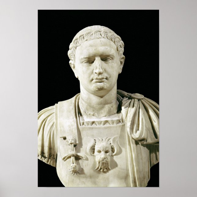 Büste des Kaisers Domitian Poster (Vorne)