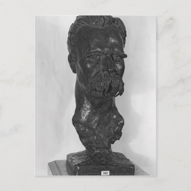 Büste Friedrich Nietzsches Deutsch Postkarte (Vorderseite)