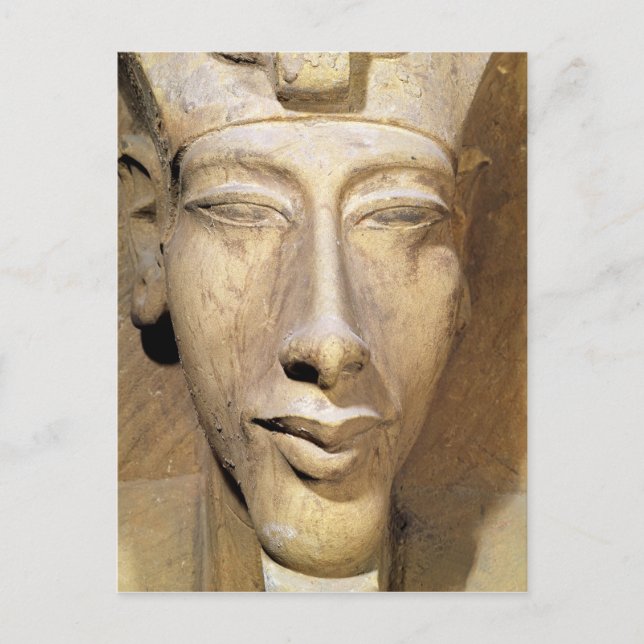 Büste von Amenophis IV aus dem Tempel von Amun Postkarte (Vorderseite)