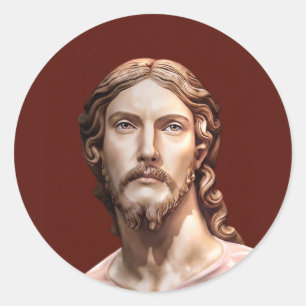 BUSTE VON CHRISTUS DEM ERLÖSER von MICHELANGELO 20 Runder Aufkleber