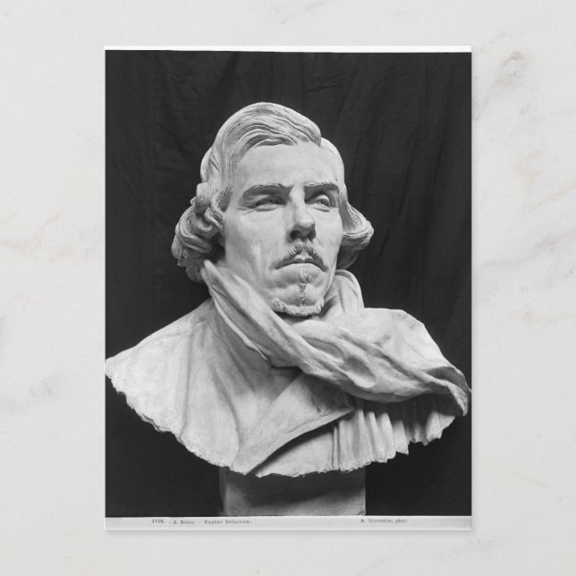 Büste von Eugene Delacroix Postkarte (Vorderseite)