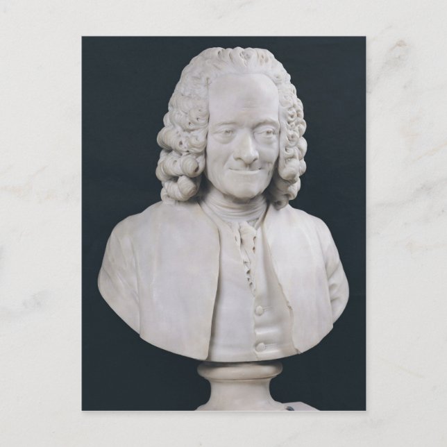 Büste von Francois Marie Arouet de Voltaire 1778 Postkarte (Vorderseite)