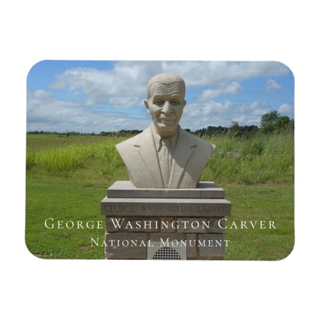 Büste von George Washington Carver, Carver Trail Magnet (Horizontal)