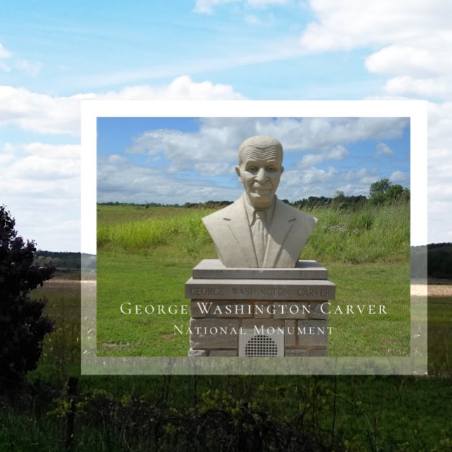 Büste von George Washington Carver, Carver Trail Postkarte (Von Creator hochgeladen)