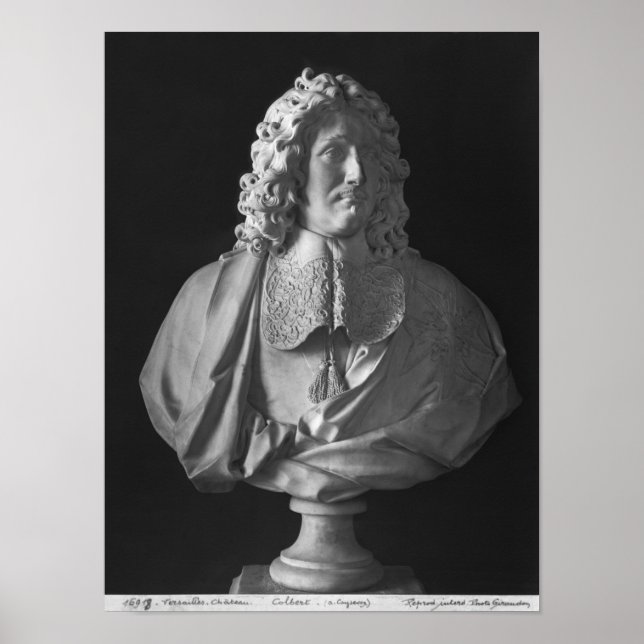 Büste von Jean-Baptiste Colbert de Torcy Poster (Vorne)