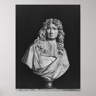 Büste von Jean-Baptiste Colbert de Torcy Poster