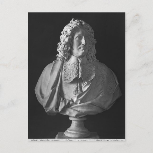 Büste von Jean-Baptiste Colbert de Torcy Postkarte (Vorderseite)