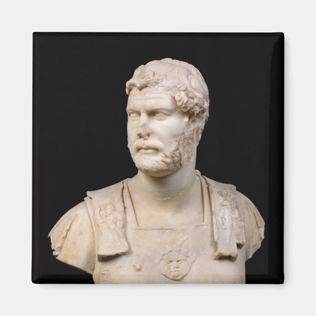 Büste von Kaiser Hadrian auf Kreta Magnet (Vorne)