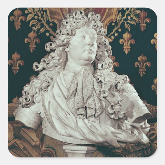 Büste von Louis XIV 1686 Quadratischer Aufkleber (Vorderseite)
