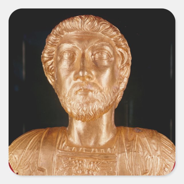 Büste von Marcus Aurelius Quadratischer Aufkleber (Vorderseite)