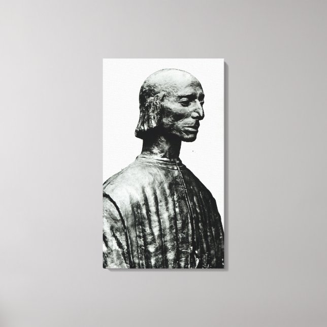 Büste von Niccolo Machiavelli Leinwanddruck (Vorderseite)