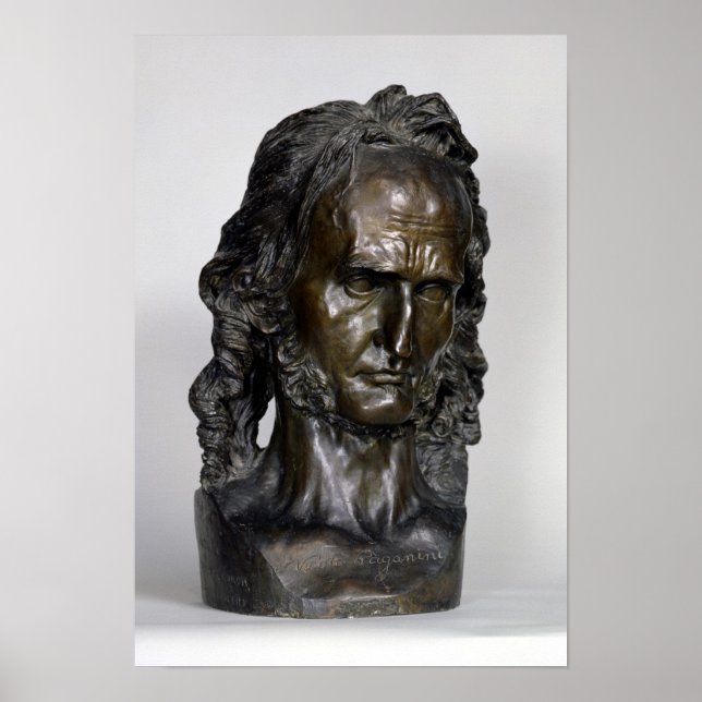 Büste von Nicolo Paganini 1830 Poster (Vorne)