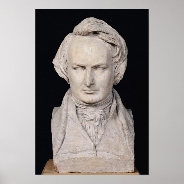 Büste von Victor Hugo im Alter von 35, 1837 Poster (Vorne)