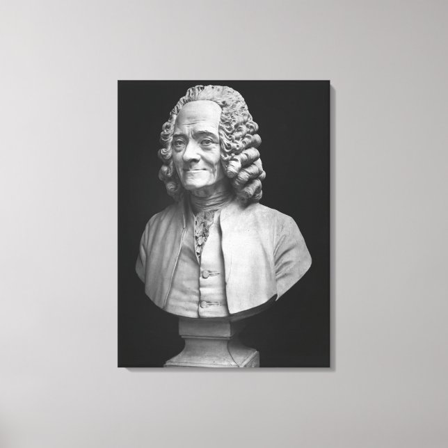 Büste von Voltaire Leinwanddruck (Vorderseite)
