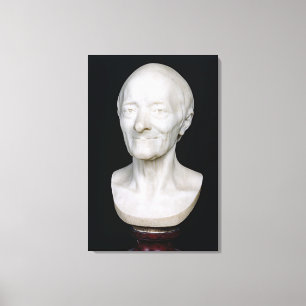 Büste von Voltaire ohne seine Perücke, 1778 Leinwanddruck