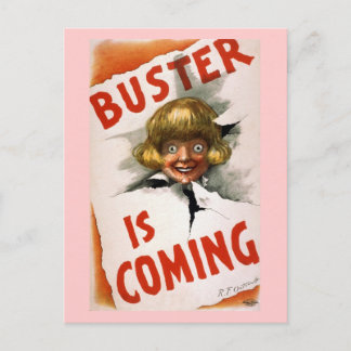 Buster kommt Vintage-Theaterplakat Postkarte