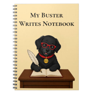 Buster Writes – Spiralnotizbuch für Schriftsteller Notizblock
