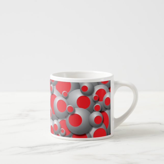 Bustling Bubbles Red Espressotasse (Rechts)