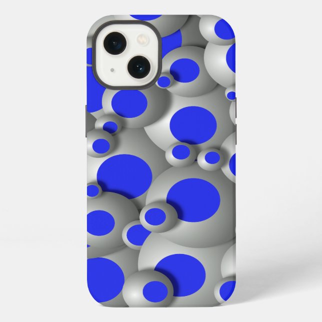 Bustling Bubbles Royal Blue Case-Mate iPhone Case Hülle (Rückseite)