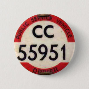 BUSTREIBER-BRITISCHES ABZEICHEN RETRO BUTTON