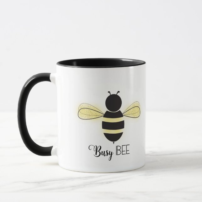 Busy Bee Buzz Whimsical Illustration Office Desk Tasse (Links)