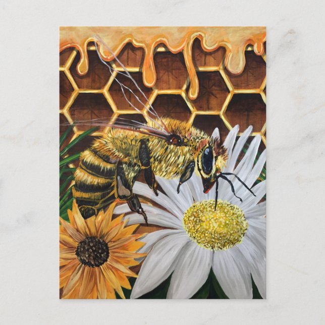 Busy Bee Postkarte (Vorderseite)