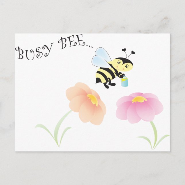 Busy Bee Postkarte (Vorderseite)