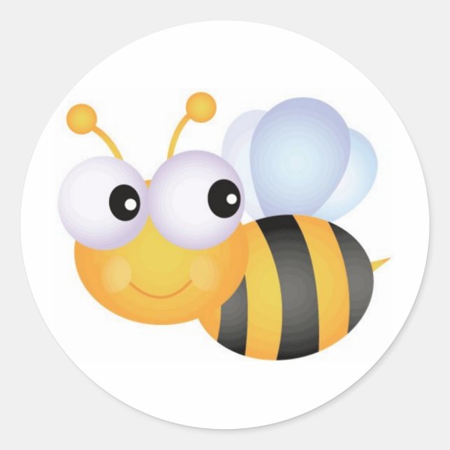 Busy Bee Runder Aufkleber (Vorderseite)