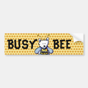Busy Bee Westie Autoaufkleber