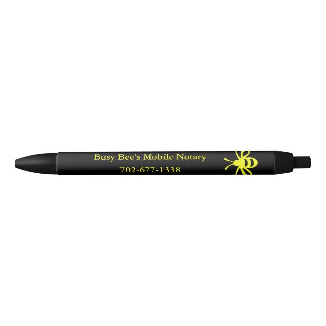 Busy Bees mobiler Notar Black Ink Pen Kugelschreiber (Vorderseite)