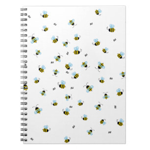 Busy Buzzing Bees Garden Insects Notizblock
