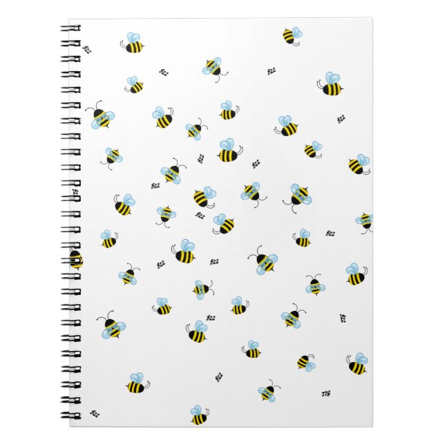 Busy Buzzing Bees Garden Insects Notizblock (Vorderseite)