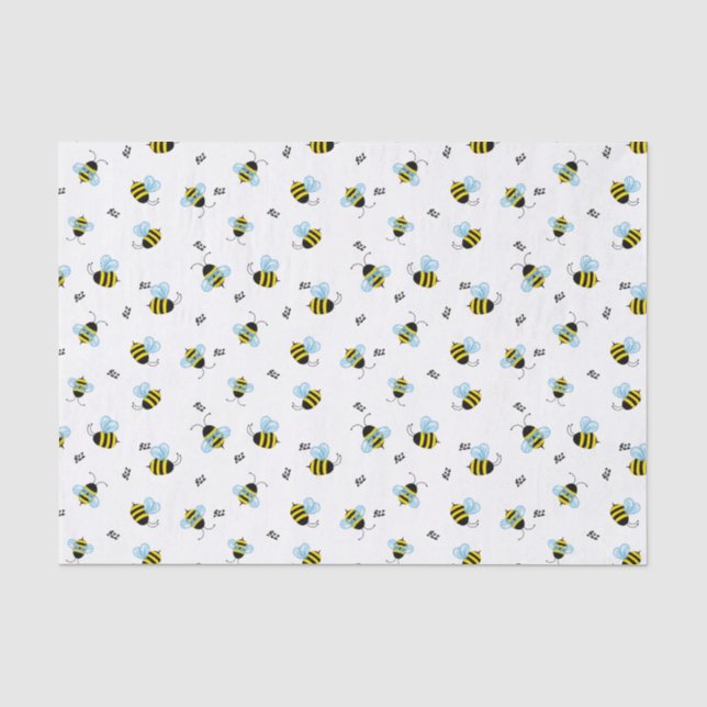 Busy Buzzing Bienen Niedlich Garden Bug Print Seidenpapier (Vorderseite)