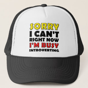 Busy Introvertir Funny Ball Casquette Trucker Hat