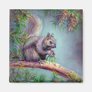 BUSY SQUIRREL VON SHARON SHARPE MAGNET