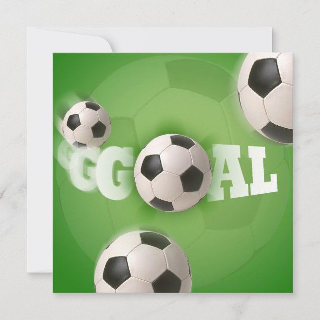 But du football de ballon de football - invitation (Devant)
