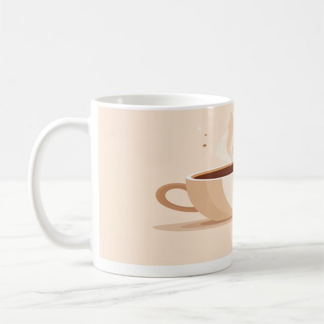 But First, Coffee” Minimalist Coffee Lover Mug (Gauche)
