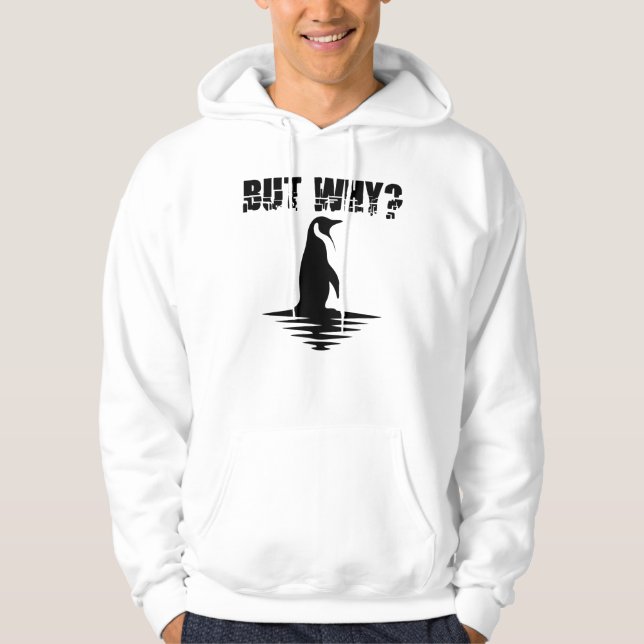 But Why Penguin, Penguin Walking Graphic Hoodie (Vorderseite)