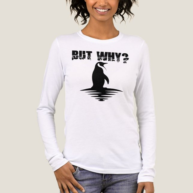 But Why Penguin, Penguin Walking Graphic Tri-Blend Shirt (Vorderseite)