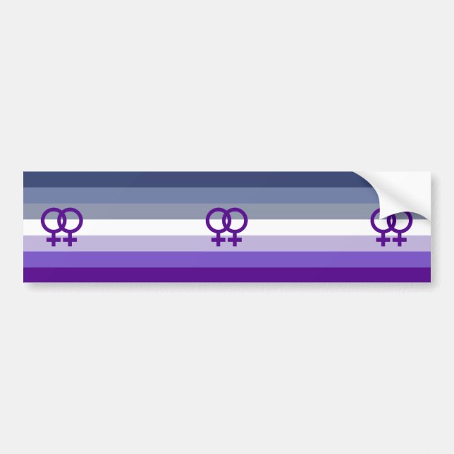 Butch Lesbian Liebe WLW Pride Autoaufkleber (Vorne)