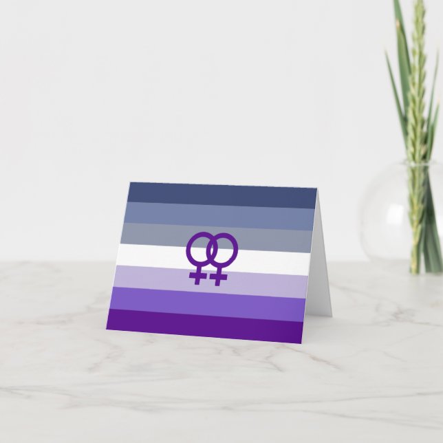 Butch Lesbian Liebe WLW Pride Dankeskarte (Vorderseite)