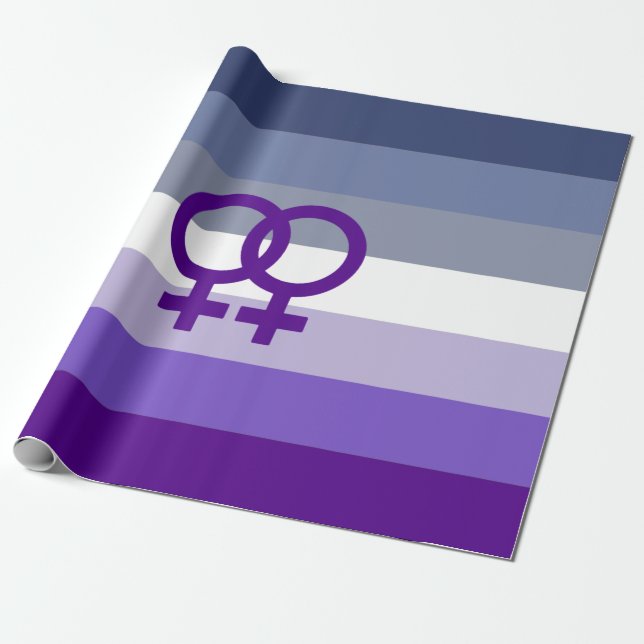 Butch Lesbian Liebe WLW Pride Geschenkpapier (Ungerollt)