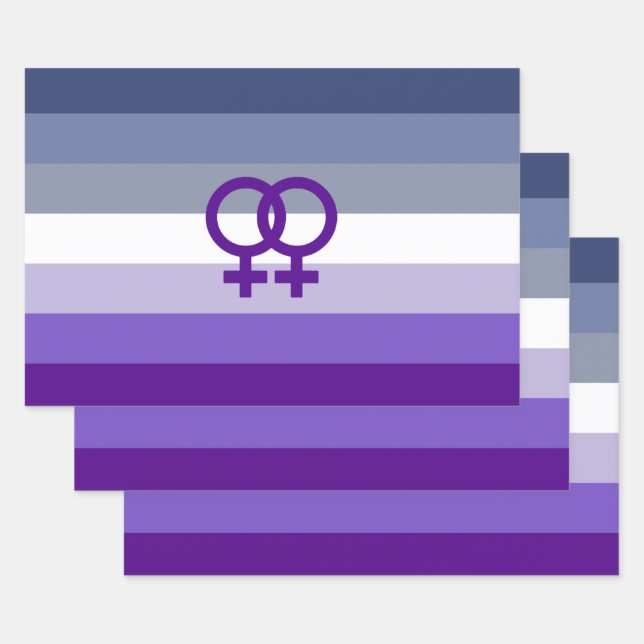 Butch Lesbian Liebe WLW Pride Geschenkpapier Set (Set)