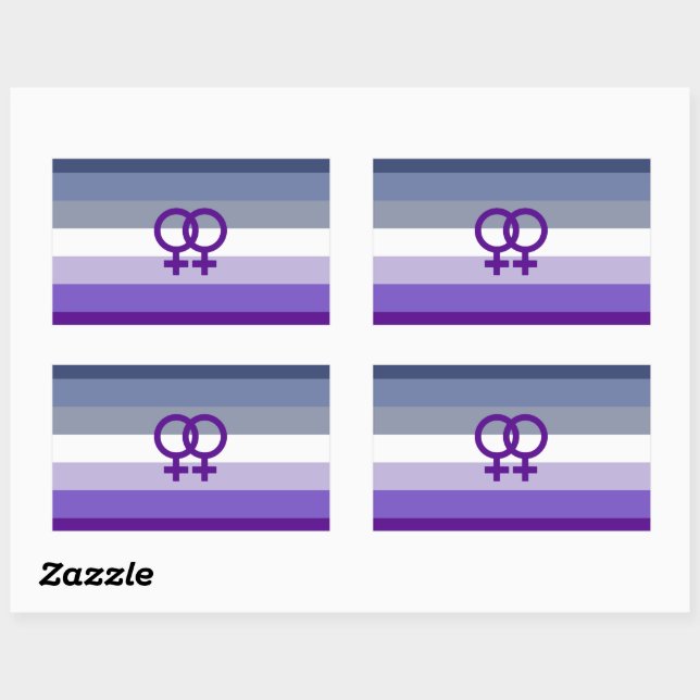 Butch Lesbian Liebe WLW Pride Rechteckiger Aufkleber (Blatt)