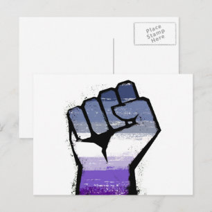Butch Lesbian Pride Fist Postkarte