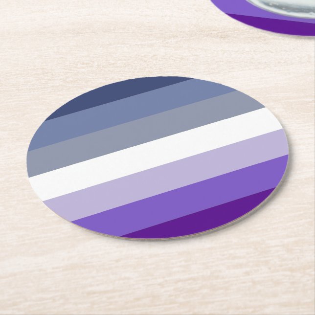 Butch Lesbian Pride Flag Runder Pappuntersetzer (Angewinkelt)