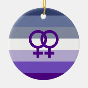 Butch-Lesbische Liebe WLW Pride Keramik Ornament